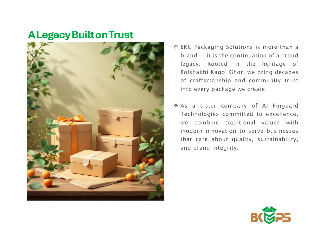 BKG packaging legacy
