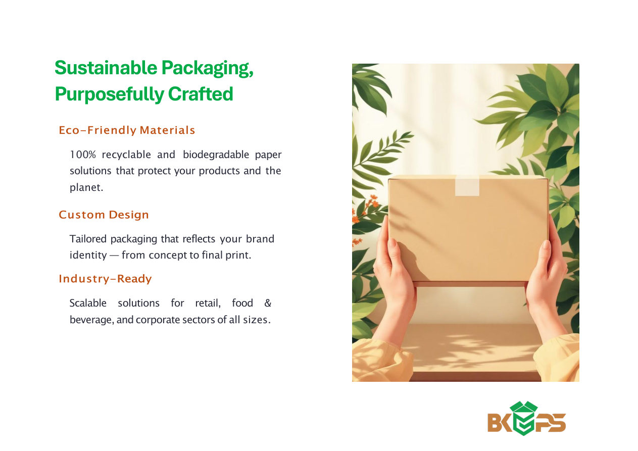 Sustainable paper packaging